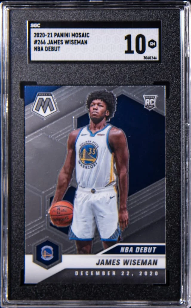 2020-21 Panini Mosaic James Wiseman Red Wave #266 card image