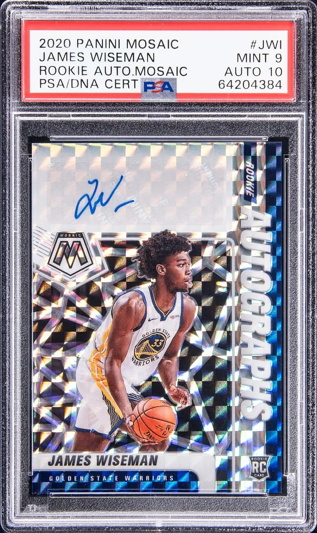 2020-21 Panini Mosaic James Wiseman Autograph Mosaic #RA-JWI card image