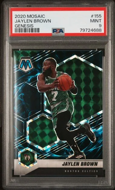 2020-21 Panini Mosaic Jaylen Brown Genesis #155 card image