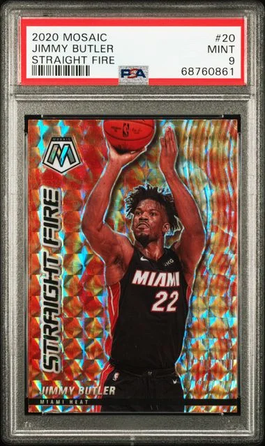 2020-21 Panini Mosaic Jimmy Butler Straight Fire #20 card image