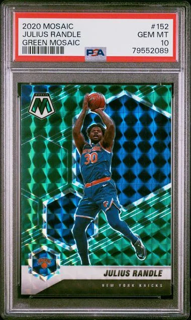 2020-21 Panini Mosaic Julius Randle Green Mosaic #152 card image