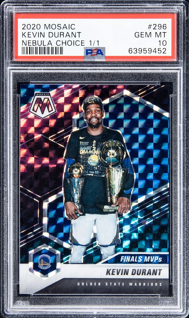 2020-21 Panini Mosaic Kevin Durant Nebula Choice #296 card image