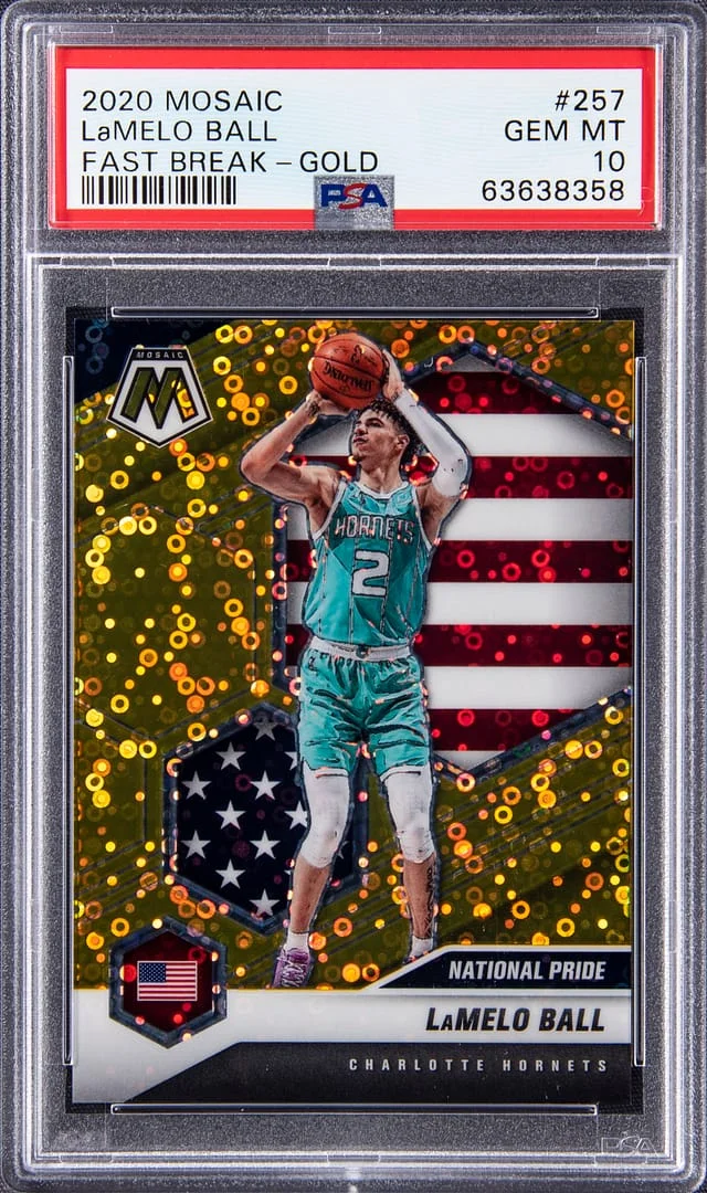 2020-21 Panini Mosaic LaMelo Ball Red Mosaic #257 card image