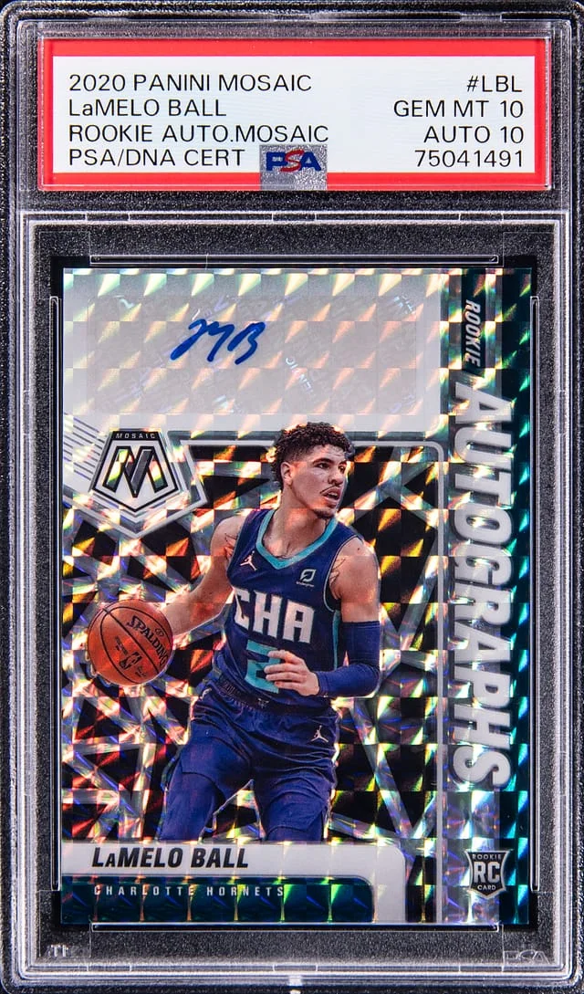 2020-21 Panini Mosaic LaMelo Ball Autograph Mosaic #RA-LBL card image