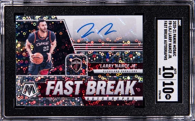 2020-21 Panini Mosaic Larry Nance Jr. Fast Break Autographs #FB-LNJ card image