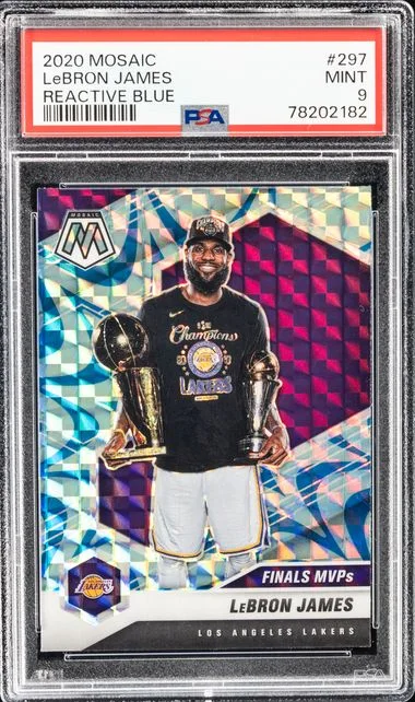 2020-21 Panini Mosaic LeBron James Camo Pink #297 card image