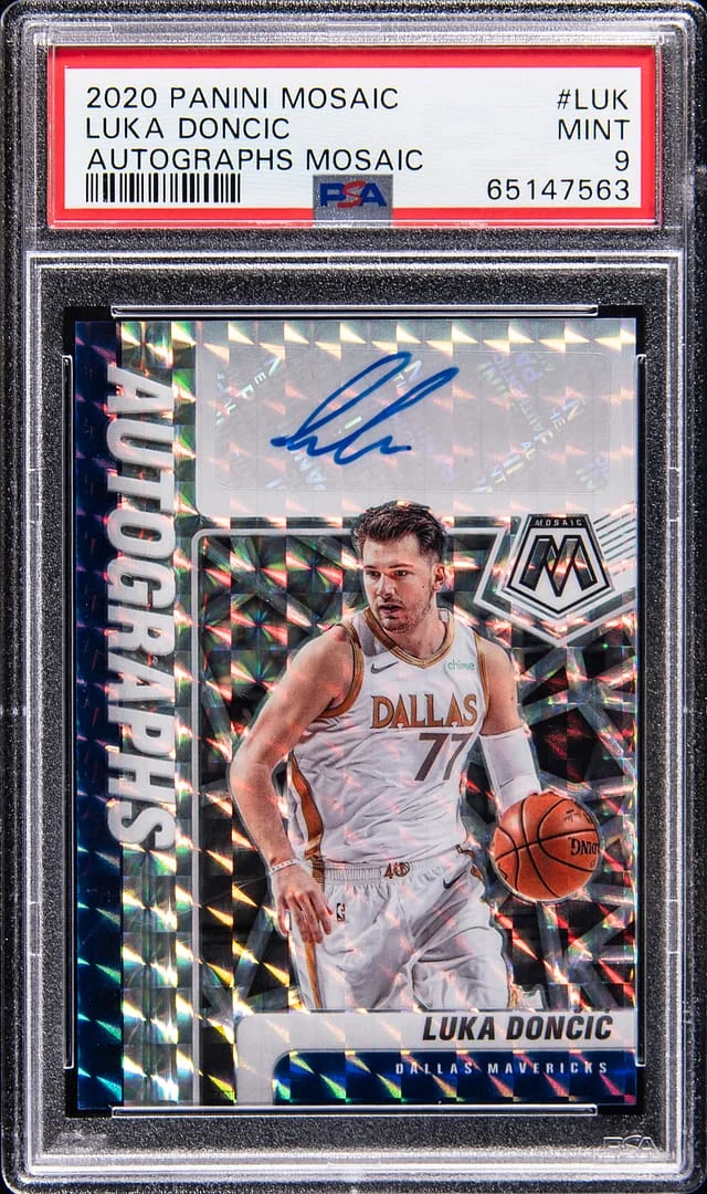 2020-21 Panini Mosaic Luka Doncic Autographs Mosaic #AM-LUK card image