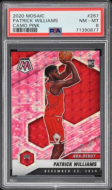 2020-21 Panini Mosaic Patrick Williams NBA Debut Genesis Prizm #267 card image