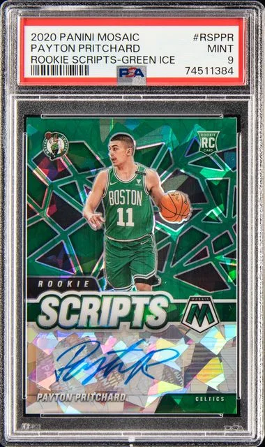 2020-21 Panini Mosaic Payton Pritchard Scripts Green Ice #RS-PPR card image