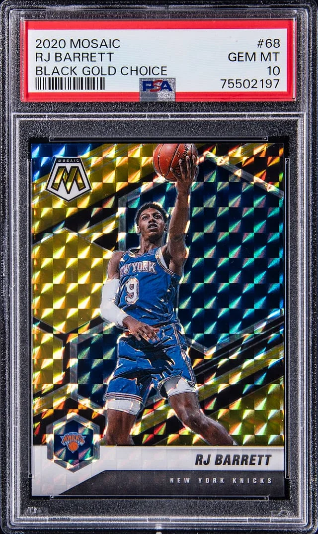 2020-21 Panini Mosaic RJ Barrett Black Gold Choice #68 card image