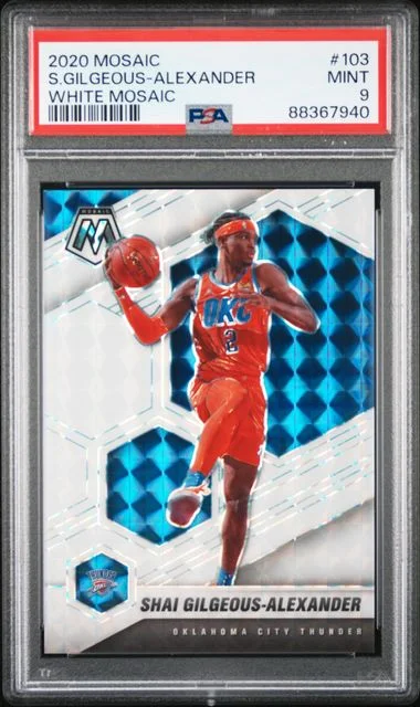 2020-21 Panini Mosaic Shai Gilgeous-Alexander White Mosaic #103 card image