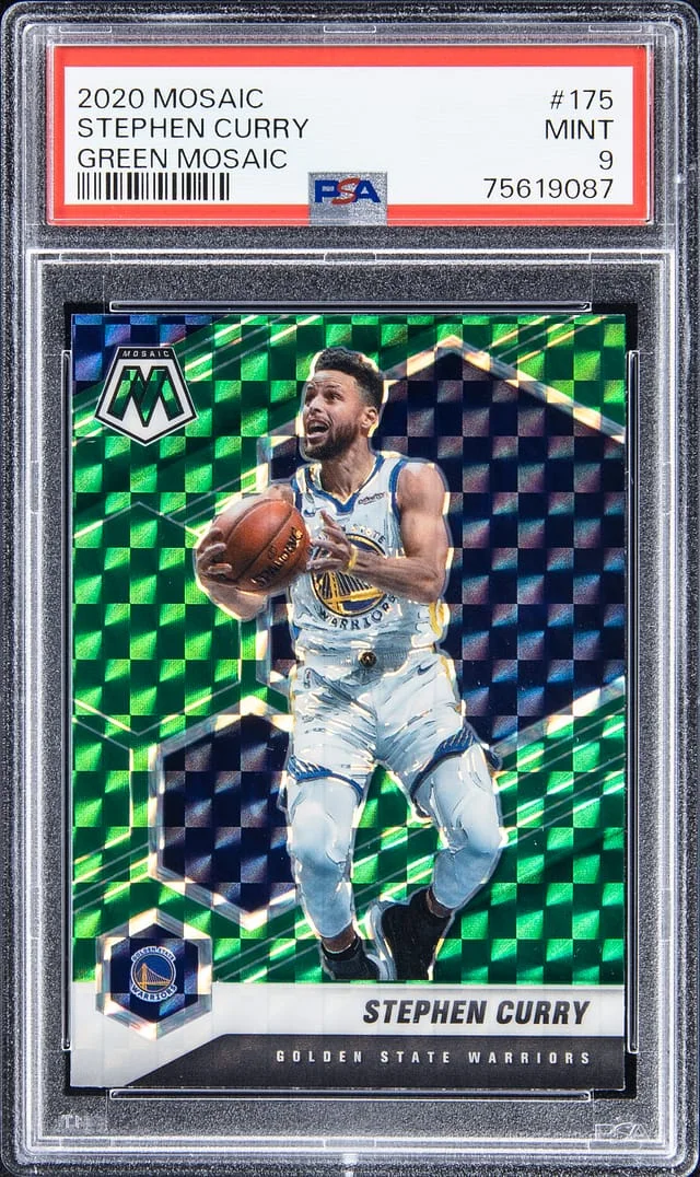 2020-21 Panini Mosaic Stephen Curry Red Wave #175 card image
