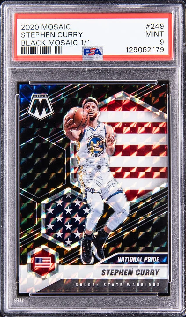 2020-21 Panini Mosaic Stephen Curry Red Wave #249 card image