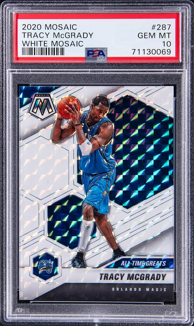 2020-21 Panini Mosaic Tracy McGrady White Mosaic Prizm #287 card image