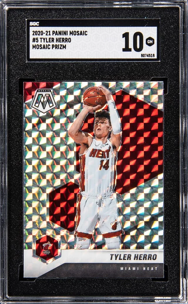 2020-21 Panini Mosaic Tyler Herro Prizm #5 card image