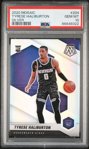 2020-21 Panini Mosaic Tyrese Haliburton Silver #204 card image