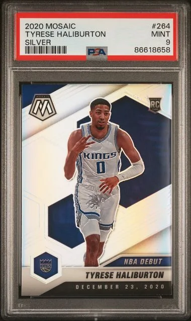 2020-21 Panini Mosaic Tyrese Haliburton Red Wave #264 card image