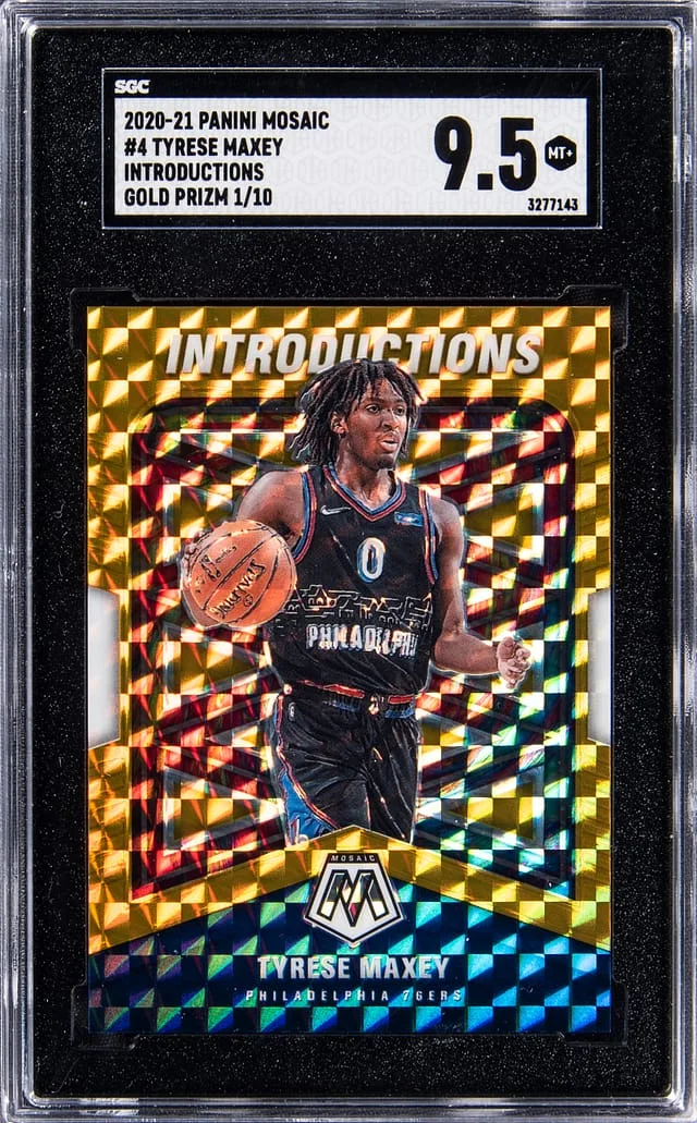 2020-21 Panini Mosaic Tyrese Maxey Introductions #4 card image