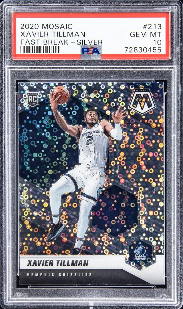 2020-21 Panini Mosaic Xavier Tillman Fast Break Silver #213 card image