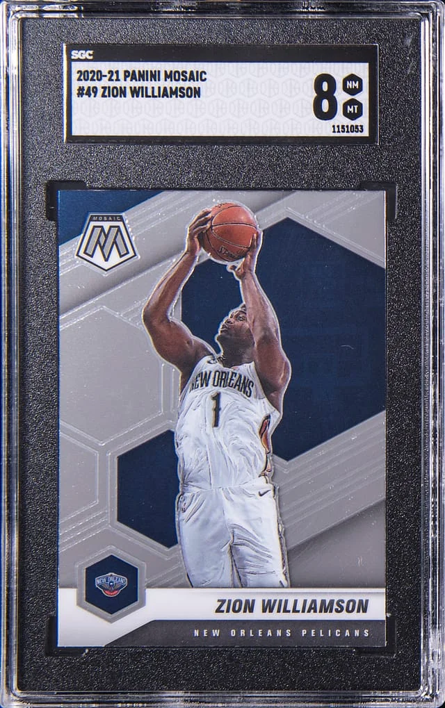 2020-21 Panini Mosaic Zion Williamson #49 card image