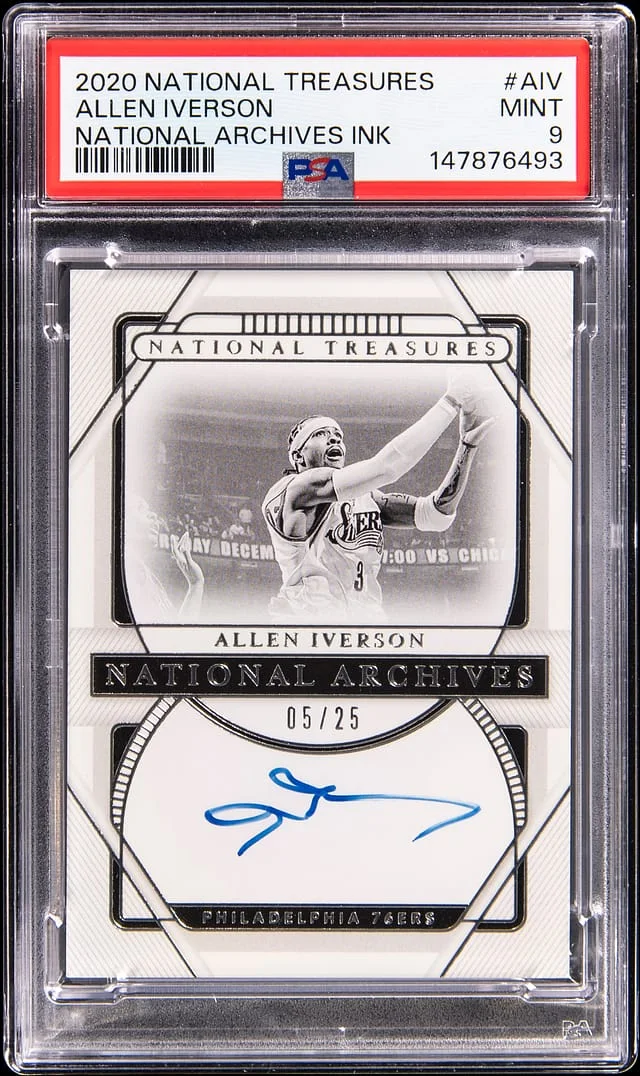 2020-21 Panini National Treasures Allen Iverson National Archives Ink #NA-AIV card image