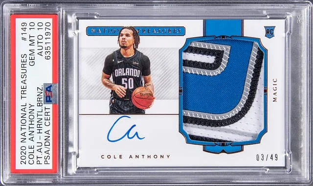 2020-21 Panini National Treasures Cole Anthony Purple #149 card image