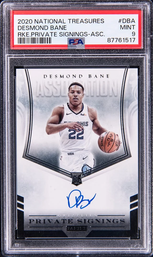 2020-21 Panini National Treasures Desmond Bane Private Signings Association #PSA-DBA card image