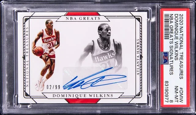 2020-21 Panini National Treasures Dominique Wilkins NBA Greats Signatures #GS-DMW card image