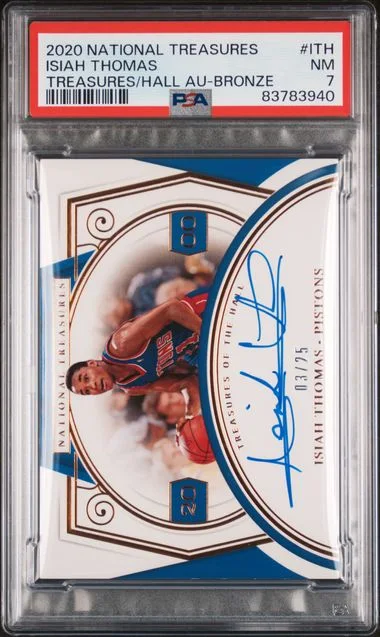 2020-21 Panini National Treasures Isiah Thomas Treasures Of The Hall Autographs Bronze #TOH-ITH card image