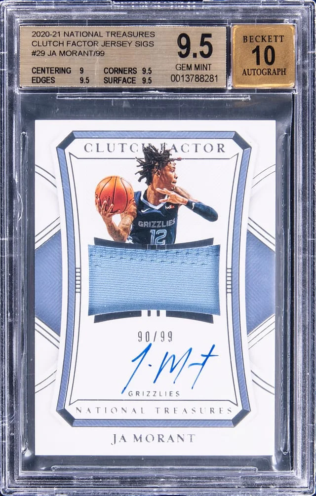 2020-21 Panini National Treasures Ja Morants Clutch Factor #29 card image