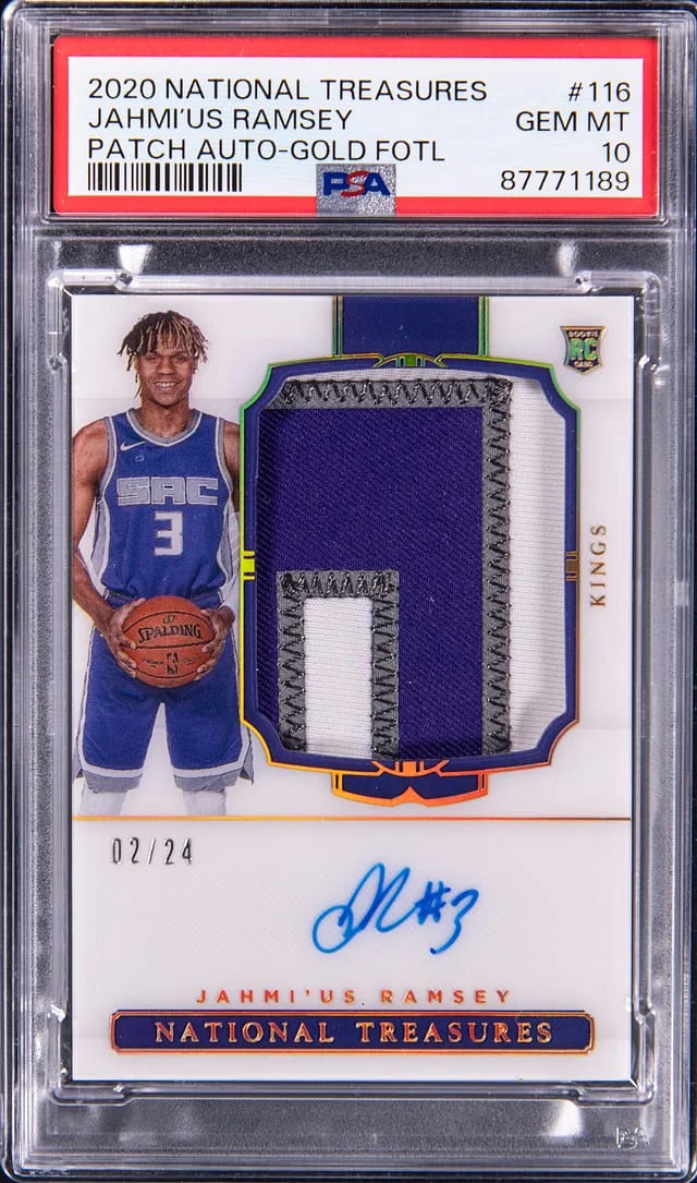 2020-21 Panini National Treasures Jahmi'us Ramsey Patch Autograph (RPA) #116 card image