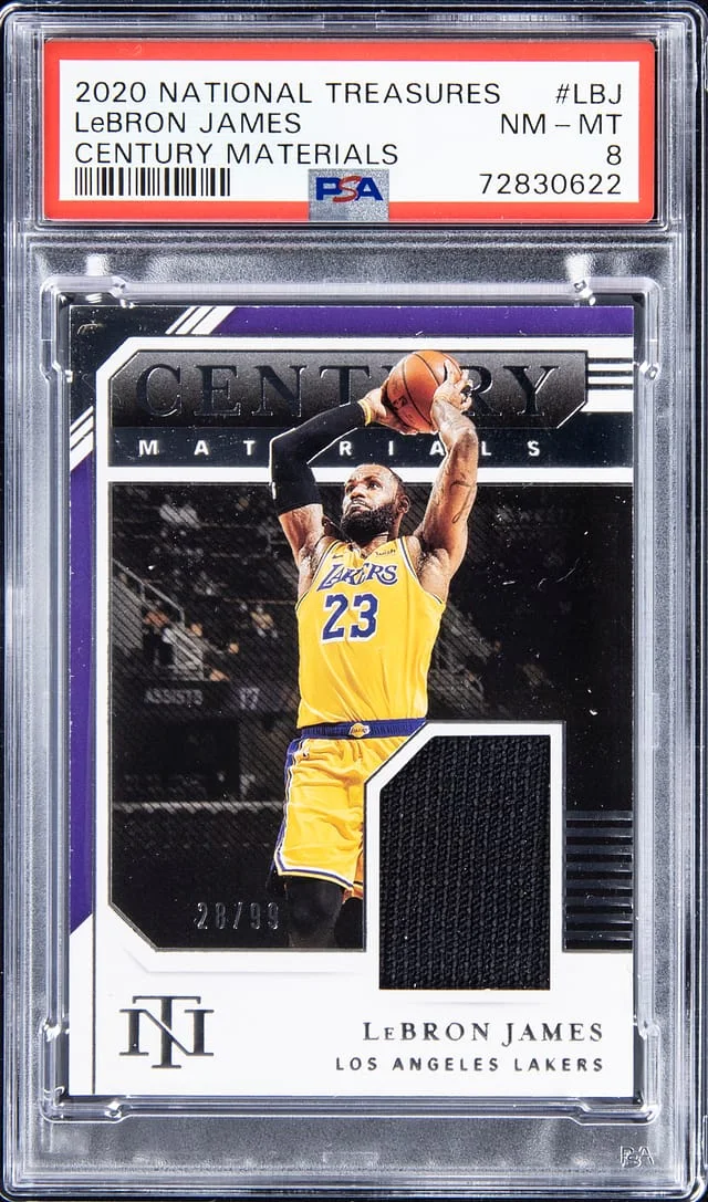 2020-21 Panini National Treasures LeBron James Century Materials #CML-LBJ card image
