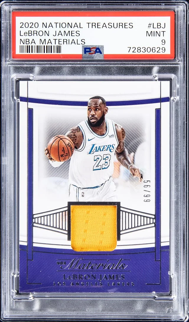 2020-21 Panini National Treasures LeBron James NBA Materials #NBA-LBJ card image