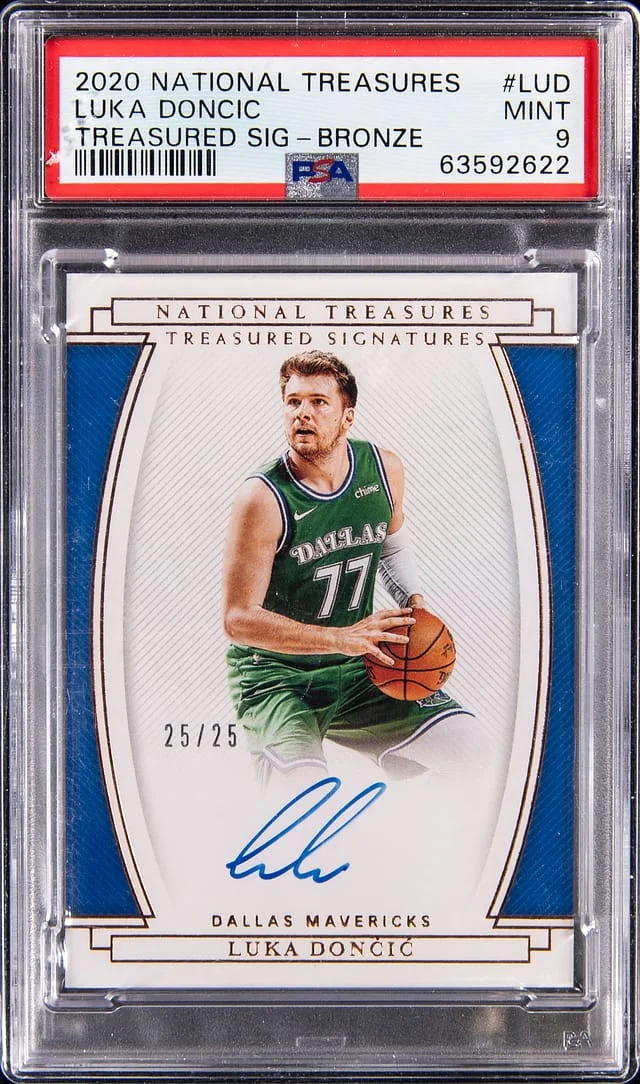 2020-21 Panini National Treasures Luka Doncic Treasured Signatures Bronze #TS-LUD card image