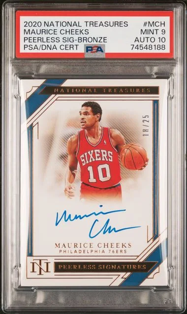 2020-21 Panini National Treasures Maurice Cheeks Peerless Signatures Bronze #PE-MCH card image