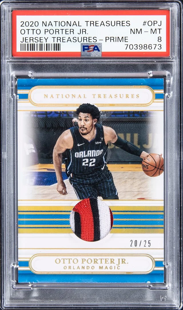 2020-21 Panini National Treasures Otto Porter Jr. Jersey Treasures Prime #OPJ card image