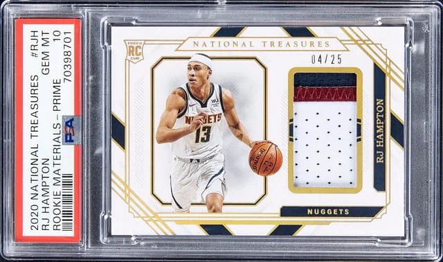 2020-21 Panini National Treasures RJ Hampton Materials Prime #RJH card image