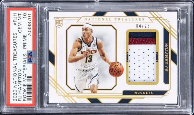 2020-21 Panini National Treasures RJ Hampton Materials Prime #RM1-RJH card image