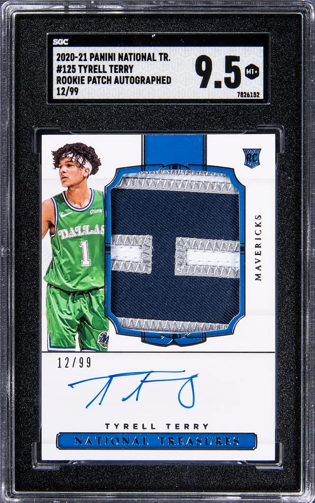 2020-21 Panini National Treasures Tyrell Terry Patch Autograph (RPA) #125 card image