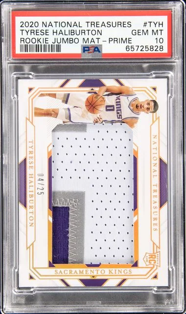 2020-21 Panini National Treasures Tyrese Haliburton Jumbo Materials #RMJ-TYH card image