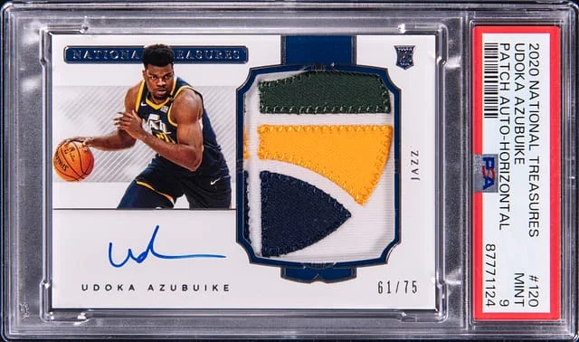 2020-21 Panini National Treasures Udoka Azubuike Horizontal Patch Autograph (RPA) #120 card image