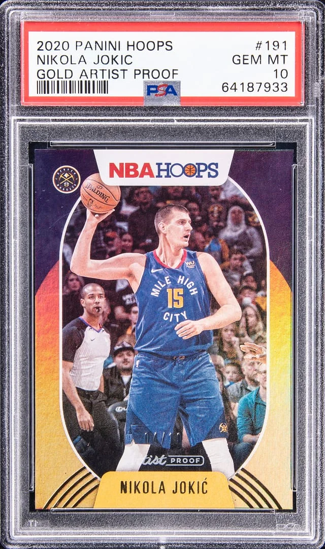2020-21 Panini Nikola Jokic NBA Hoops Gold Artist Proof #191 card image