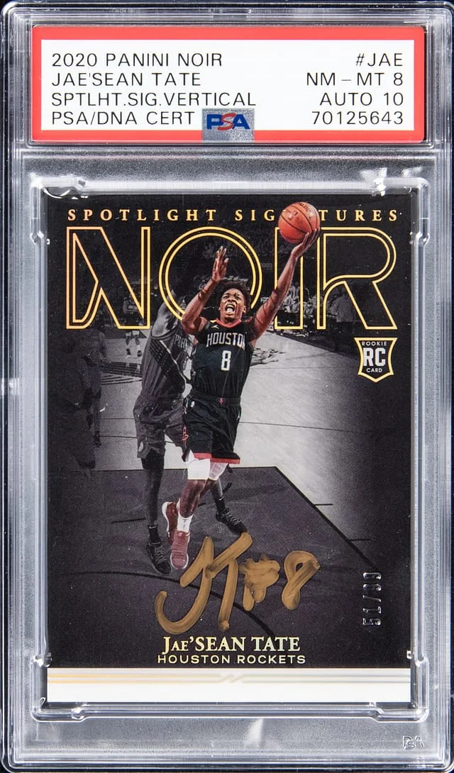 2020-21 Panini Noir Jae'Sean Tate Spotlight Signatures #JAE card image