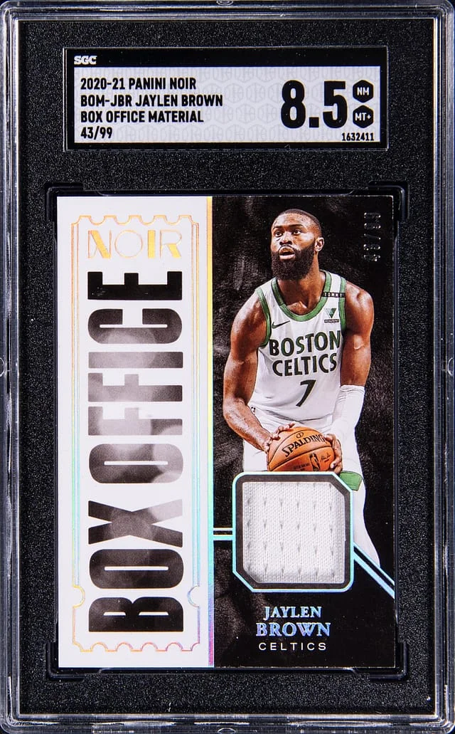 2020-21 Panini Noir Jaylen Brown Box Office Material #BOM-JBR card image