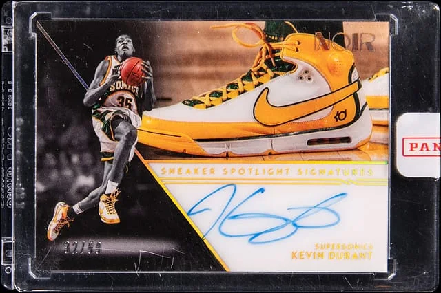 2020-21 Panini Noir Kevin Durant Sneaker Spotlight Signatures #SSP-KDU card image