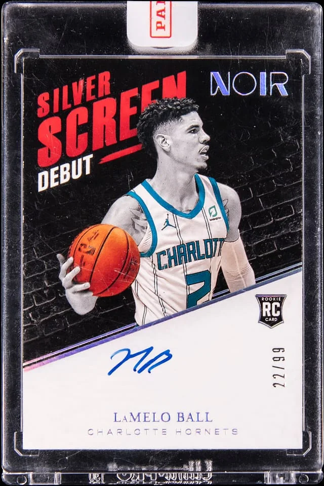 2020-21 Panini Noir LaMello Ball Silver Screen Debut #SS-LMB card image