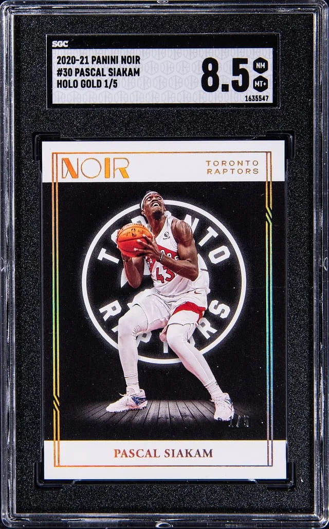 2020-21 Panini Noir Pascal Siakam Holo Gold #30 card image