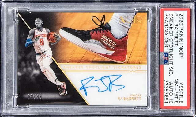 2020-21 Panini Noir R.J. Barrett Sneaker Spotlight Signatures #SSP-RJB card image