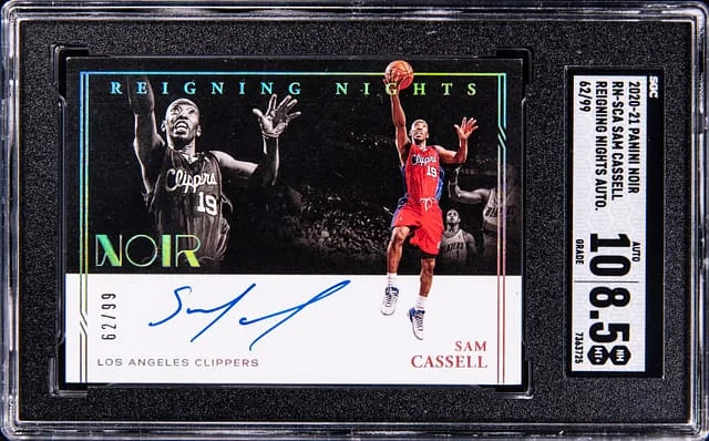 2020-21 Panini Noir Sam Cassell Reigning Nights Autograph #RN-SCA card image