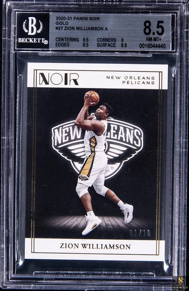 2020-21 Panini Noir Zion Williamson Gold #27 card image